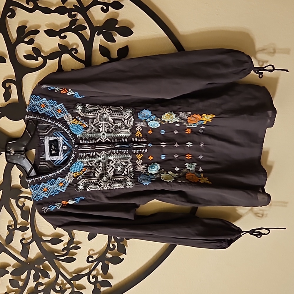 Biya by Johnny Was embroidered blouse